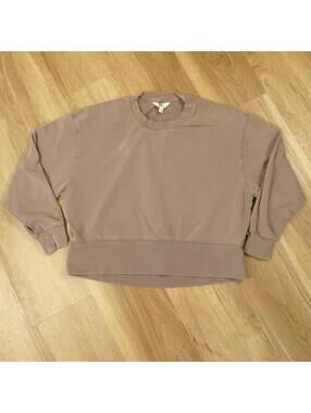Joy Lab Cropped Sweatshirt - Women's Medium Light Brown/Tan